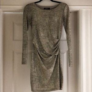 Gold long sleeve dress